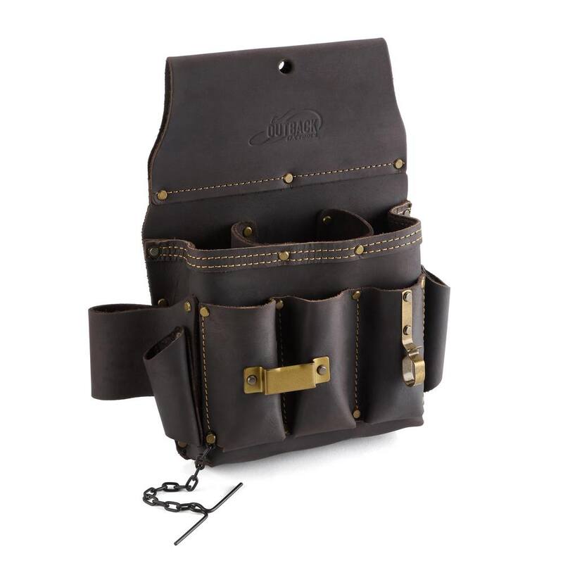 OX TOOLS Pro Electrician's Oil Tanned Leather Tool Pouch - OX-P263402
