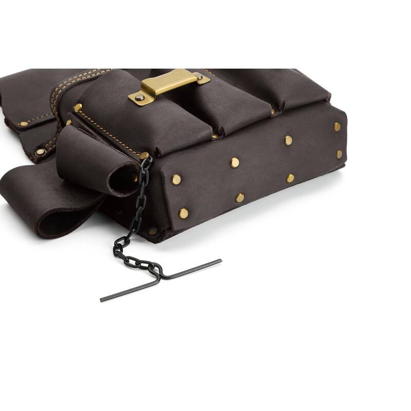 OX TOOLS Pro Electrician's Oil Tanned Leather Tool Pouch - OX-P263402