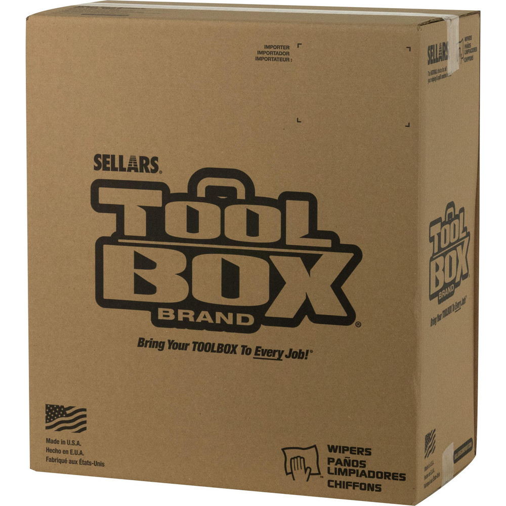 Sellars TOOLBOX Z400 GREENX Wipers: Dry, 100 Sheets/Box, Pop-Up Box, 16.5" x 8.5", Natural - 50210