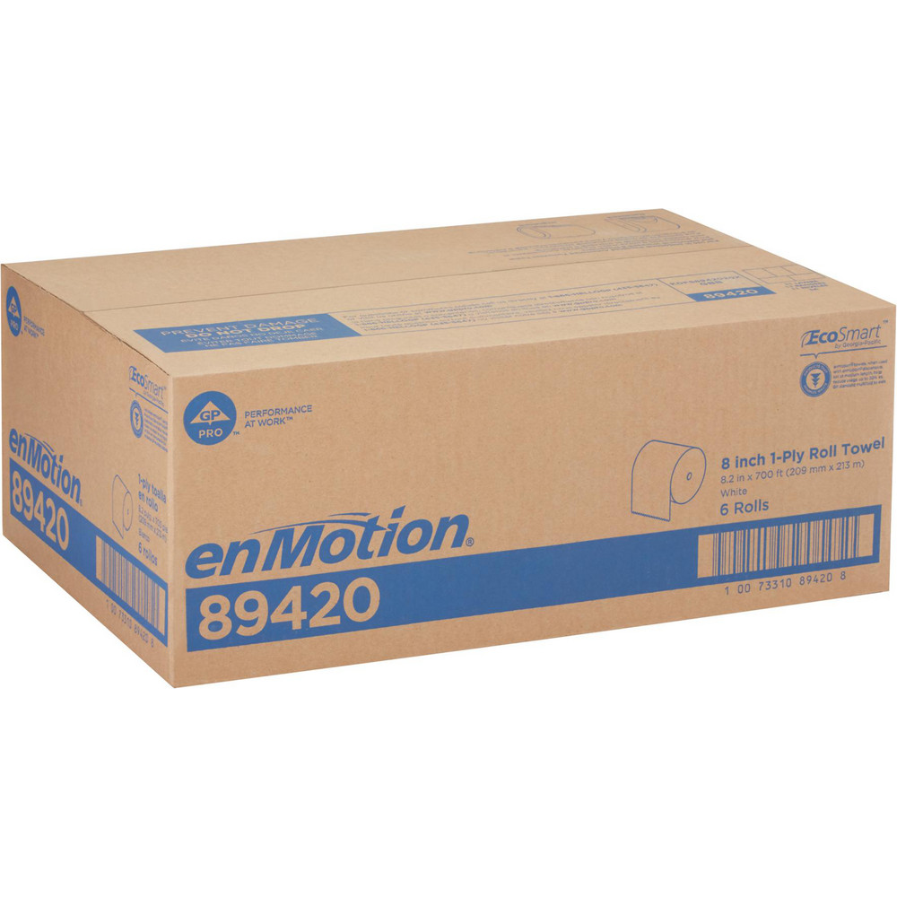Georgia Pacific Enmotion 8" Paper Towel Rolls, White - 89420