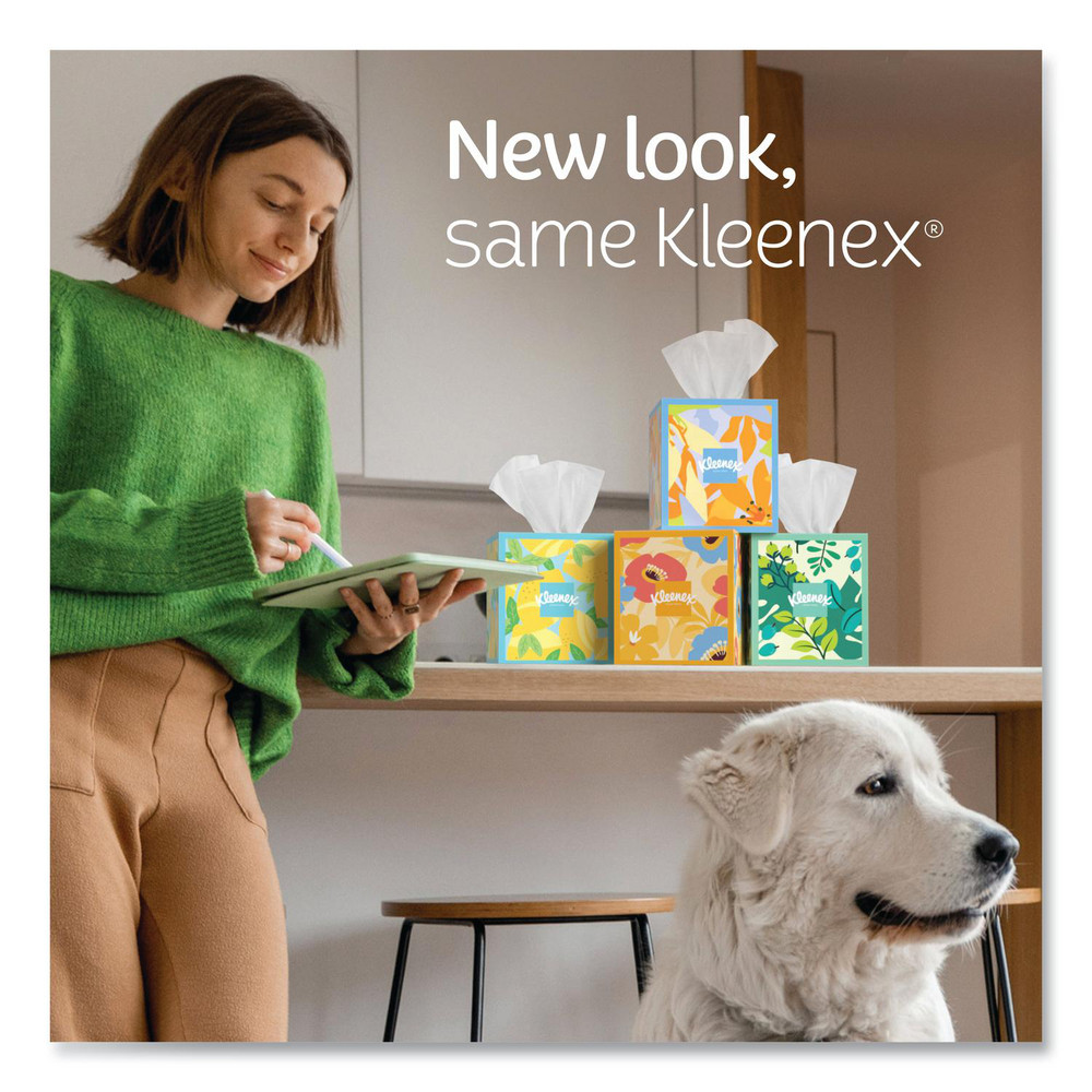 Kleenex Lotion Facial Tissue, 3-Ply, White, 60 Sheets/Box, 4 Boxes/Pack, 8 Packs/Carton - KCM54289