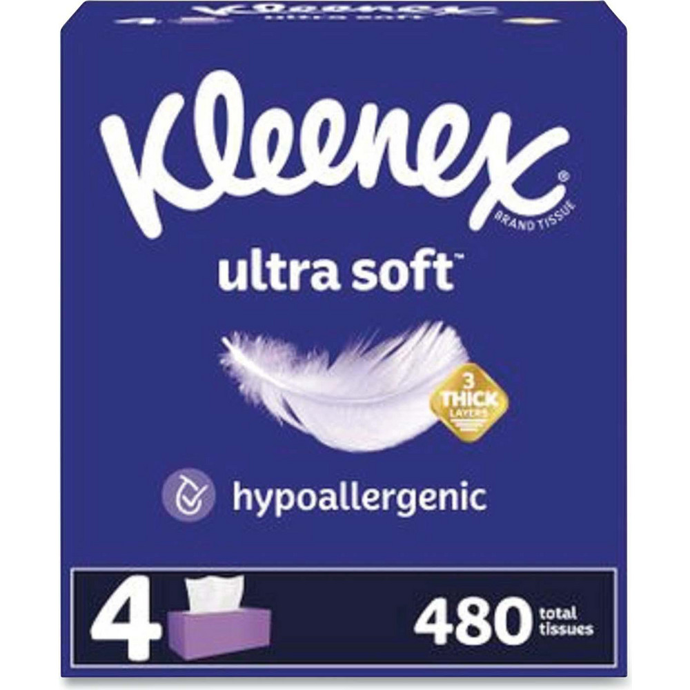 Kleenex Lotion Facial Tissue, 3-Ply, White, 60 Sheets/Box, 4 Boxes/Pack, 8 Packs/Carton - KCM54289