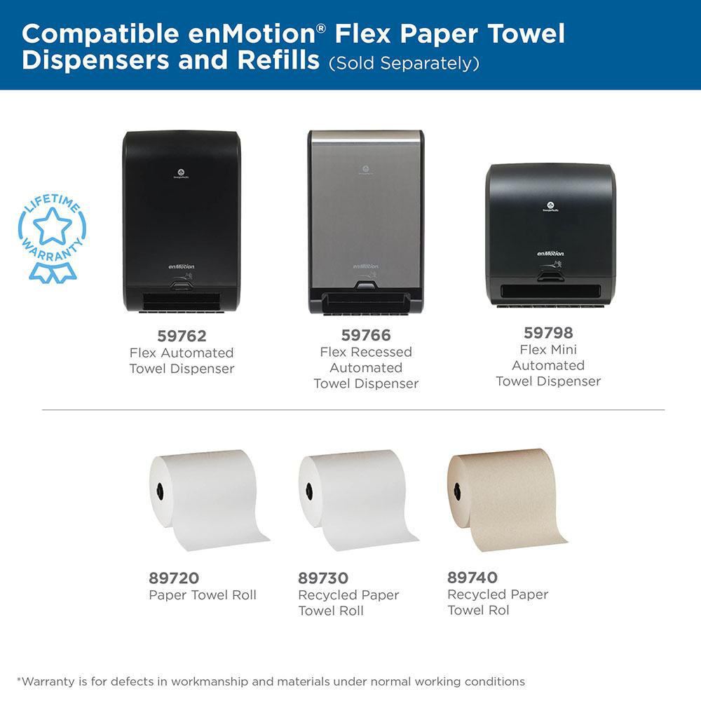 Georgia Pacific Enmotion Flex Recycled Paper Towel Rolls, Brown - 89740
