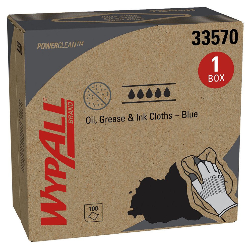 WypAll PowerClean ProScrub Heavy Duty Wet Towels, Dual Action Cleaning, Large 9.5" x 12" Wipes, Bucket Included - 91371