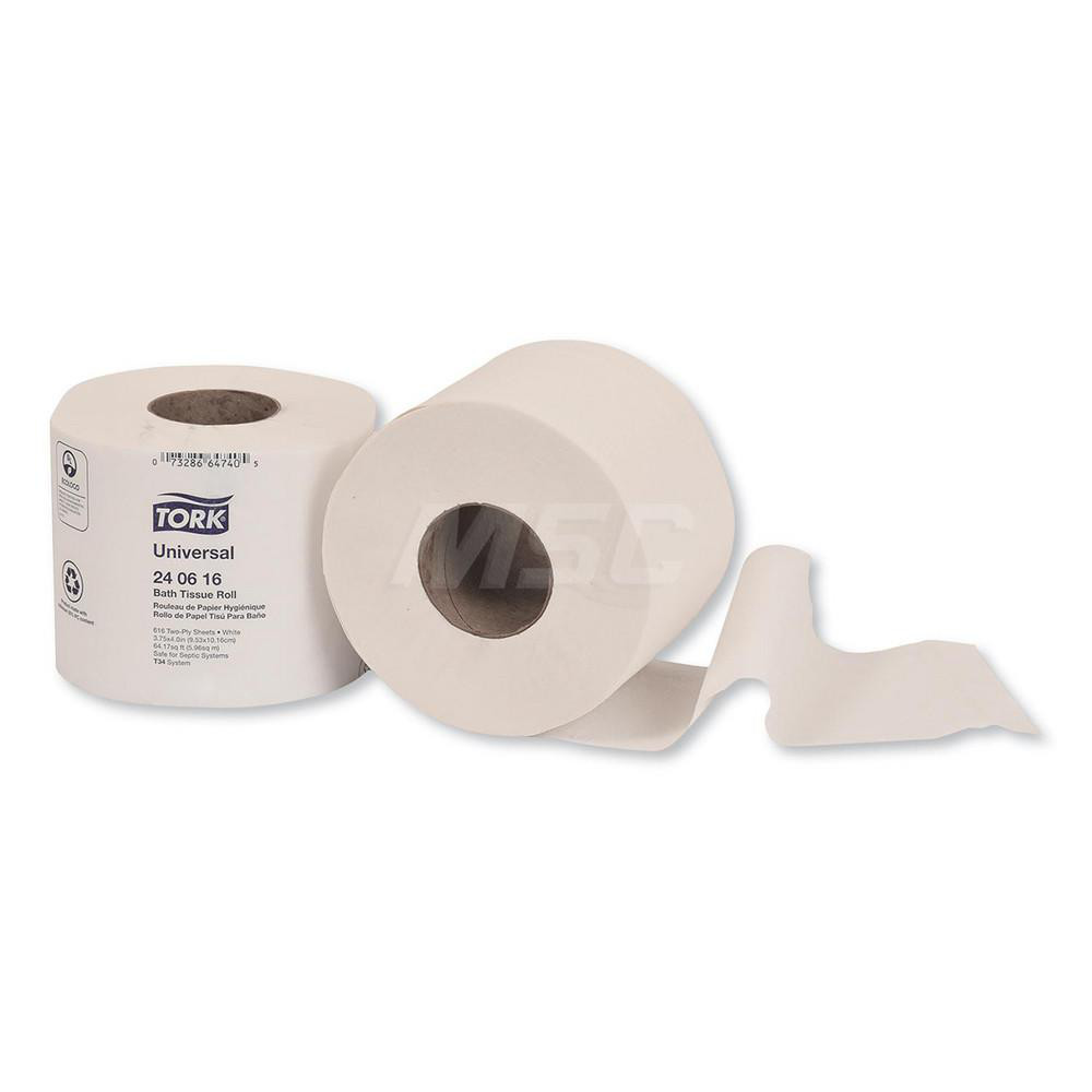 Tork Paper Towels: Hard Roll, Roll, 1 Ply, Recycled Fiber, White - TRKRB800