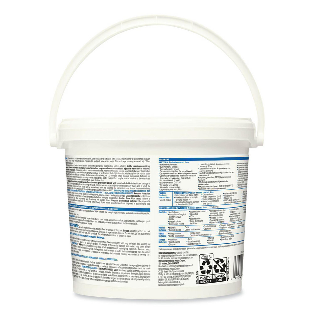 Clorox Healthcare Clorox Healthcare Disinfecting Wipes: Pre-Moistened, 110 Ct - CLO31759