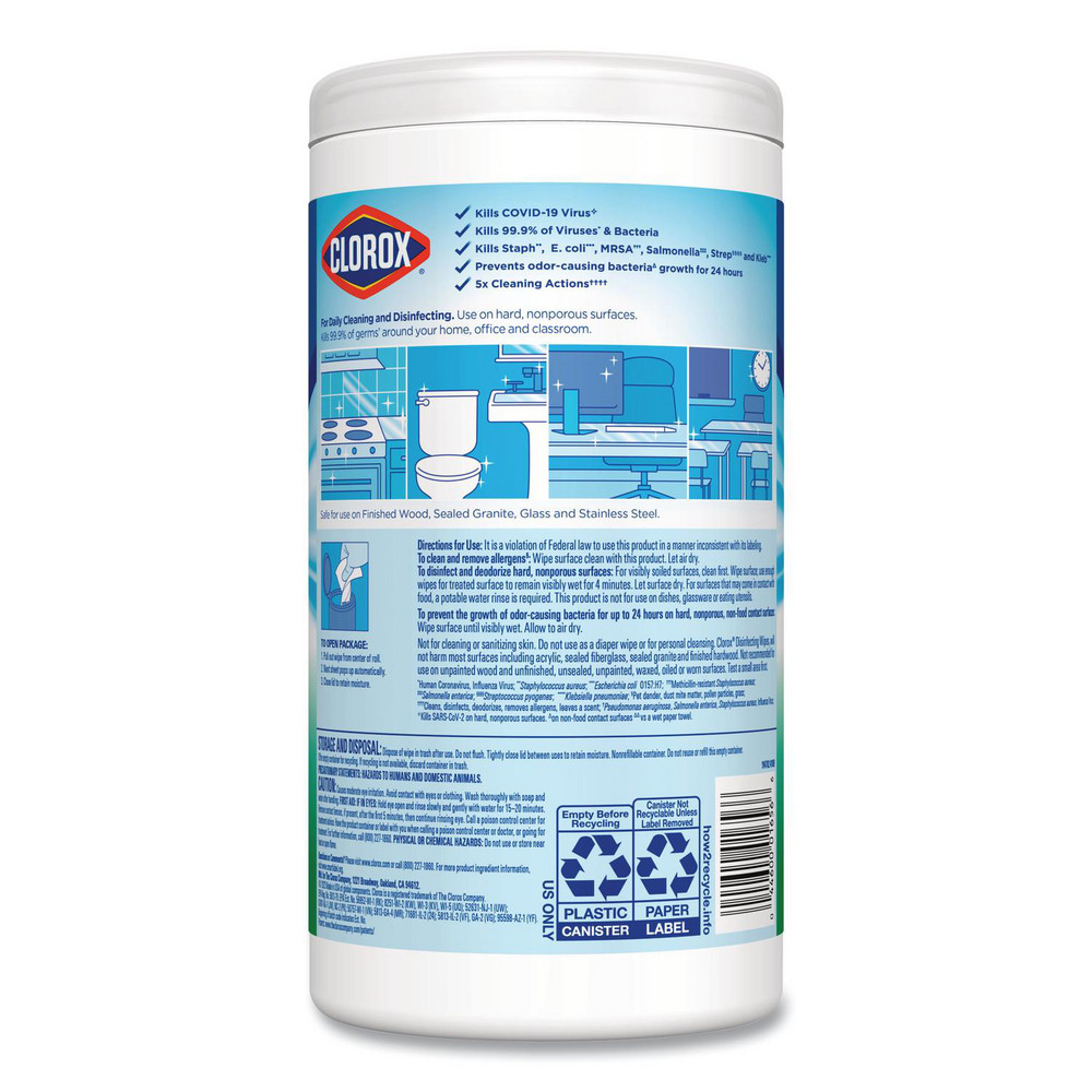 Clorox Clorox   Disinfecting Wipes: Pre-Moistened, 75 Ct - CLO01656