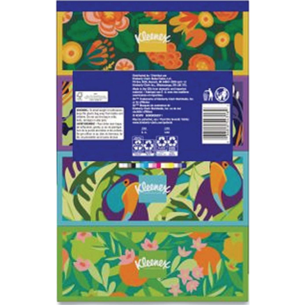 Kleenex Ultra Soft Facial Tissue, 3-Ply, White, 120 Sheets/Box, 4 Boxes/Pack, 6 Packs/Carton - KCM54315