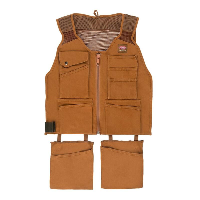 BUCKET BOSS 14-Pocket Canvas Tool Work Apron (Large/Extra-Large) - 80450