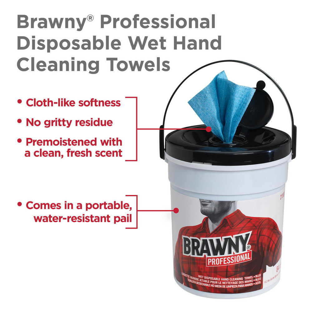 Brawny Professional Brawny Professional Disposable Wet Hand Cleaning Towels, Blue - 21501