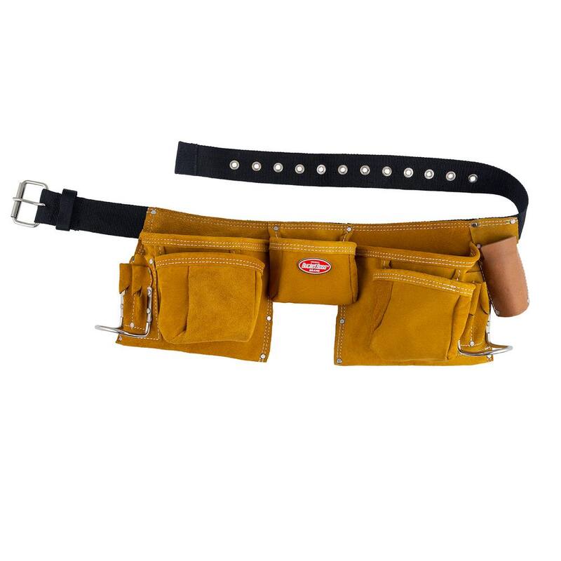 BUCKET BOSS 11 Pocket Suede Leather Carpenter Work Apron - 55149