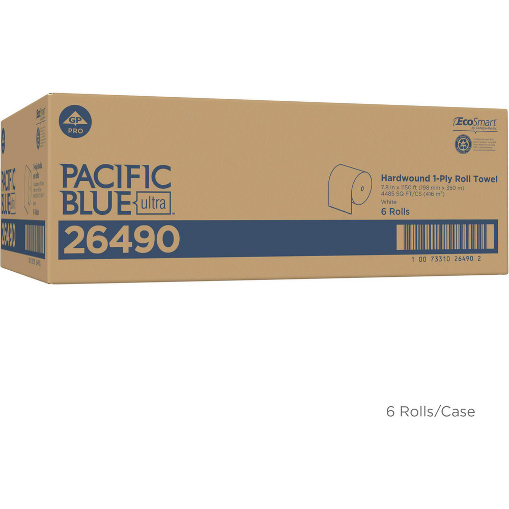 Georgia Pacific Pacific Blue Ultra 8" High-Capacity Recycled Paper Towel Rolls, White - 26490
