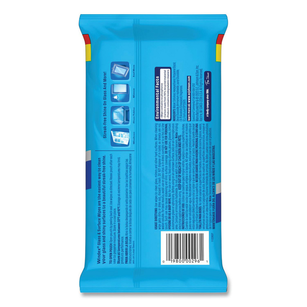 Windex Windex Glass & Lens Wipes: Pre-Moistened, 38 Ct - SJN319251EA