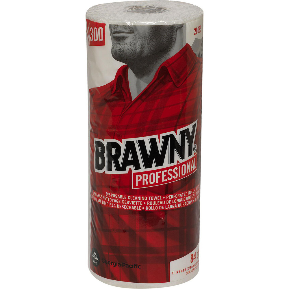 Brawny Professional Brawny Professional D300 Disposable Cleaning Towels, Perforated Roll Towel, White - 20085