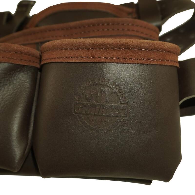 Graintex 10-Pocket Oil Tanned Leather Tool Pouch Set - OD2222