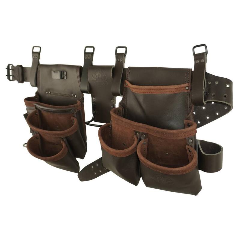 Graintex 10-Pocket Oil Tanned Leather Tool Pouch Set - OD2222