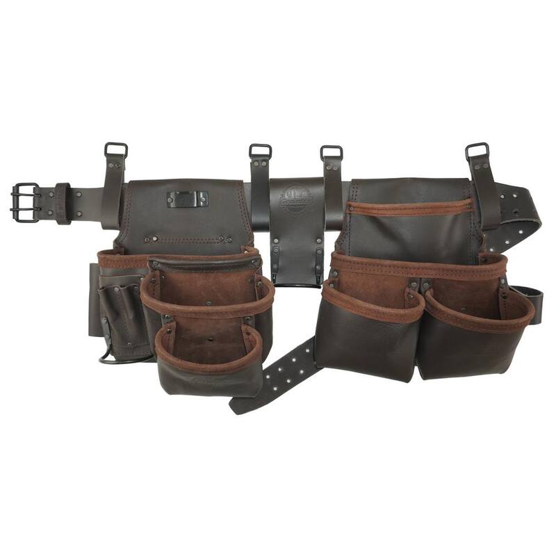 Graintex 10-Pocket Oil Tanned Leather Tool Pouch Set - OD2222