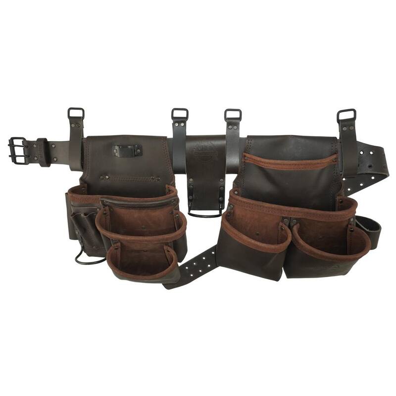 Graintex 10-Pocket Oil Tanned Leather Tool Pouch Set - OD2222