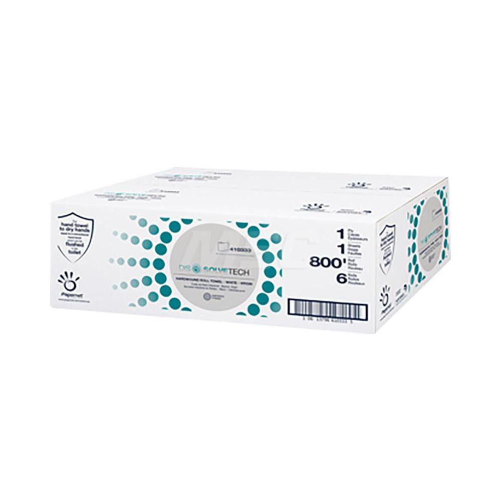Value Collection Paper Towels: Hard Roll, 6 Rolls, 1 Ply, White - SOD410333