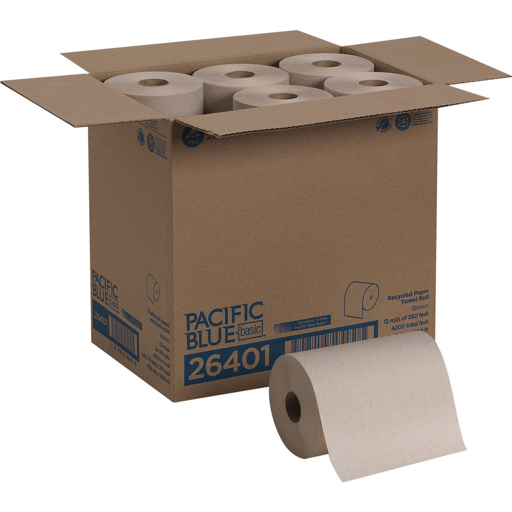 AbilityOne 8"x600'  WHITE 12/BX NON PERF PAPER TOWEL ROLL - 8540015923323