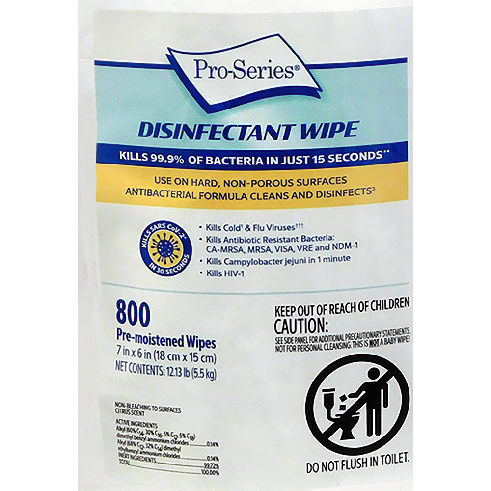 Pro-Series Wipers Pro-Series Wipers   Disinfecting Wipes: Pre-Moistened, 800 Ct - 30203
