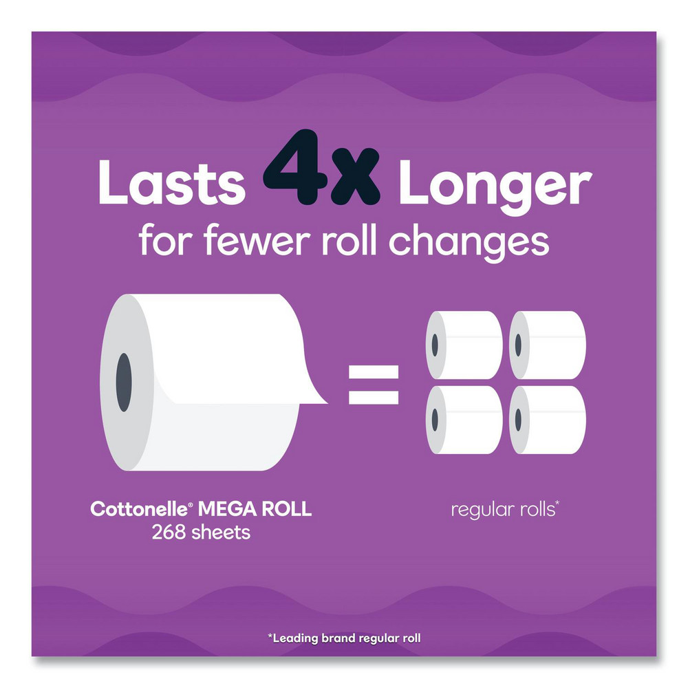 Cottonelle Ultra ComfortCare Toilet Paper, Soft Tissue, Mega Rolls, Septic Safe, 2-Ply, White, 284 Sheets/Roll, 6 Rolls/Pack, 6 Packs/Carton - KCM55707