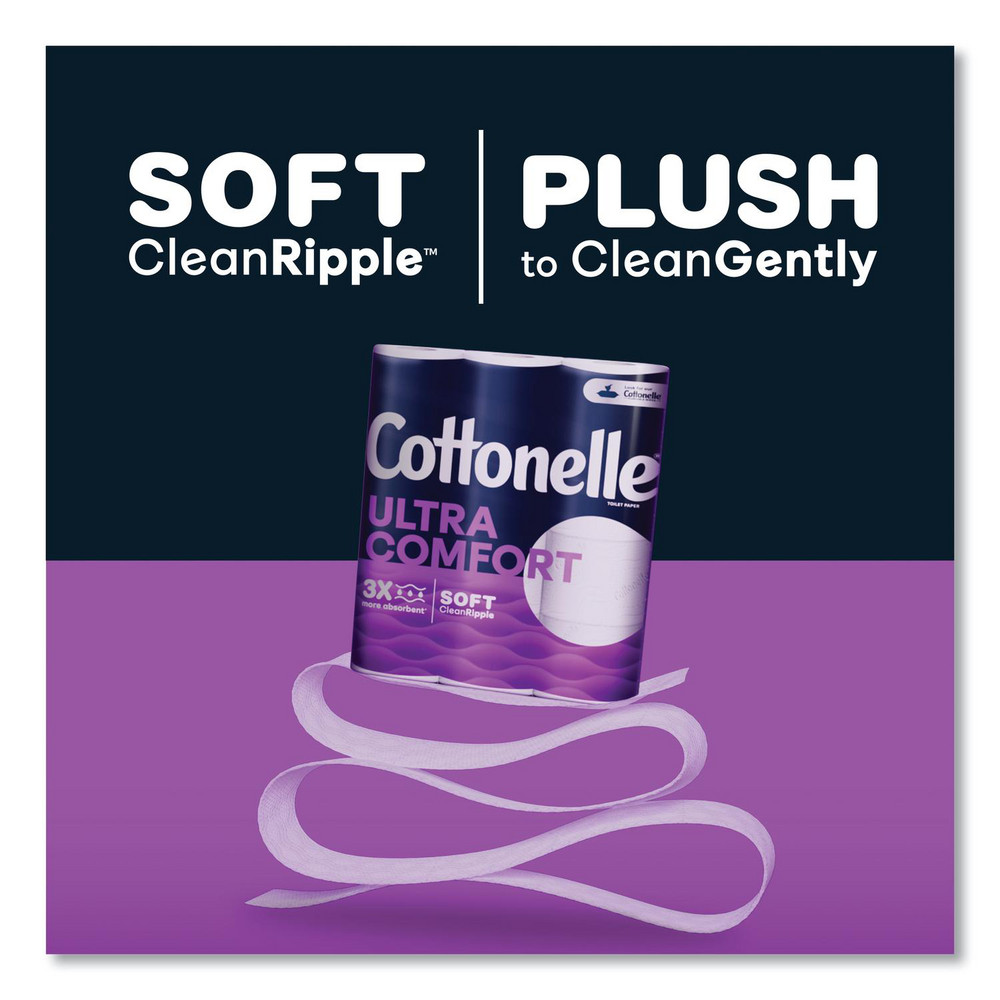 Cottonelle Ultra ComfortCare Toilet Paper, Soft Tissue, Mega Rolls, Septic Safe, 2-Ply, White, 284 Sheets/Roll, 6 Rolls/Pack, 6 Packs/Carton - KCM55707