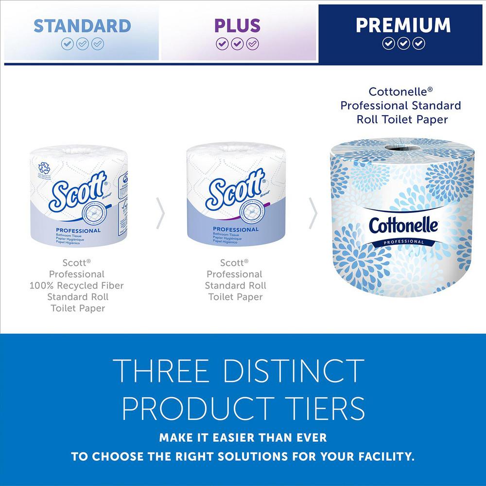 Cottonelle Professional Standard Roll Toilet Paper, 2-Ply, White, Compact Case for Easy Storage - 13135