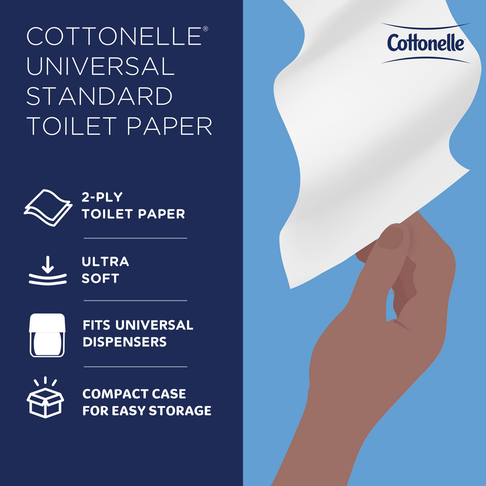 Cottonelle Professional Standard Roll Toilet Paper, 2-Ply, White, Compact Case for Easy Storage - 13135
