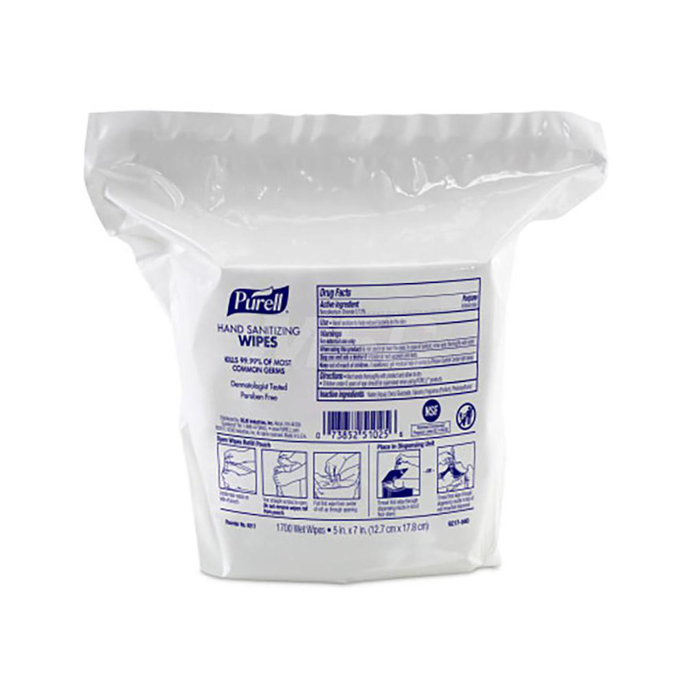 PURELL® PURELL® Sanitizing Wipes: Pre-Moistened, 1700 Ct - 9217-02-OLD