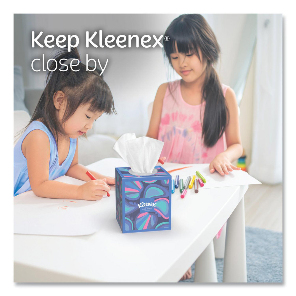 Kleenex Anti-Viral Facial Tissue, 3-Ply, White, 55 Sheets/Box, 27 Boxes/Carton - KCM54505