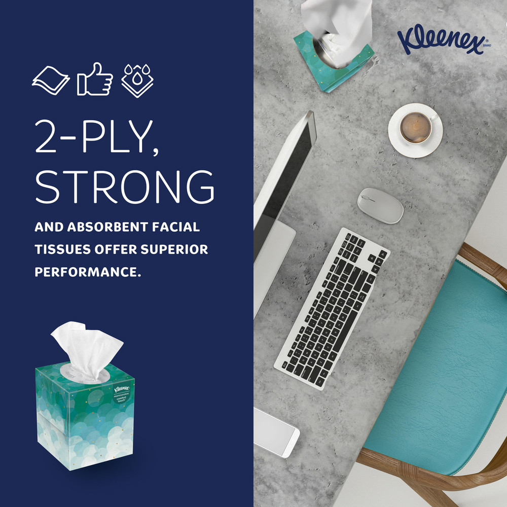 Kleenex Kleenex Facial Tissue Cube for Business (21270), Upright Face Tissue Box - 21270