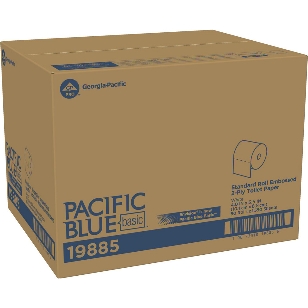 Georgia Pacific Pacific Blue Basic Standard Roll Embossed 2-Ply Toilet Paper - 19885