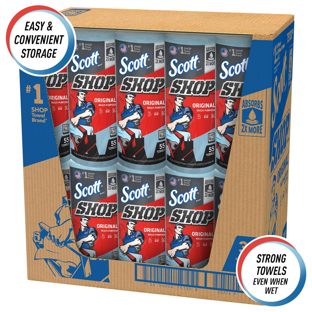 Scott Shop Towel & Industrial: Virgin, Double Re-Creped Shop Towel - 75130