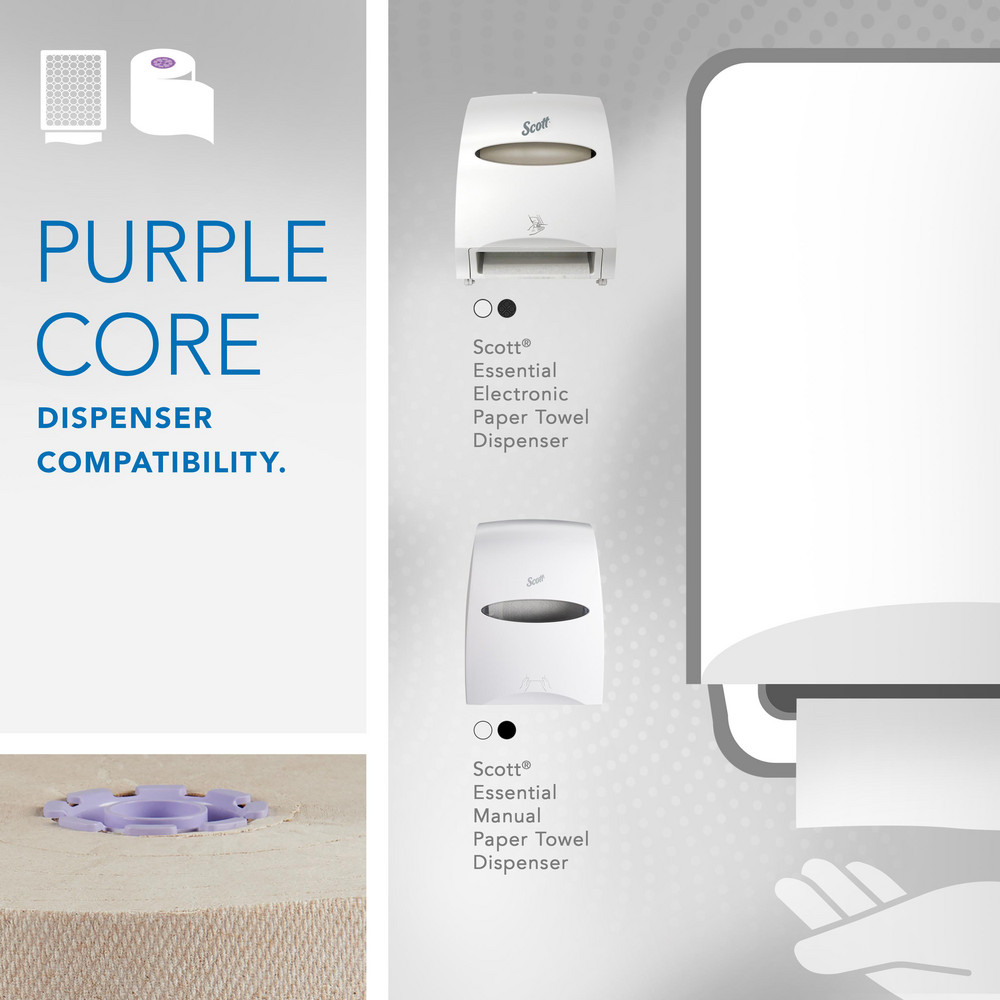 Scott Essential 100% Recycled Brown Hard Roll Towels with Absorbency Pockets, for Purple Core Dispensers - 54038