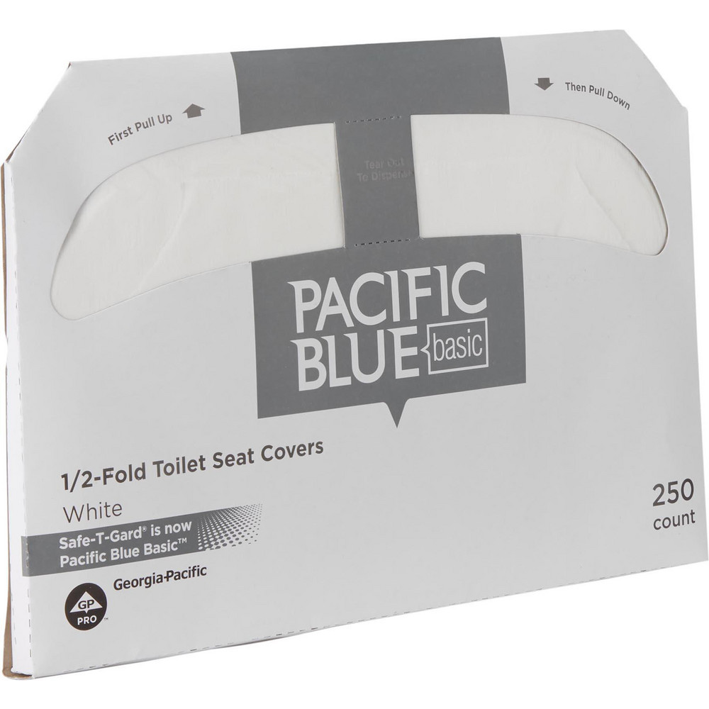 Georgia Pacific Pacific Blue Basic 1/2-Fold Toilet Seat Cover, White - 47046