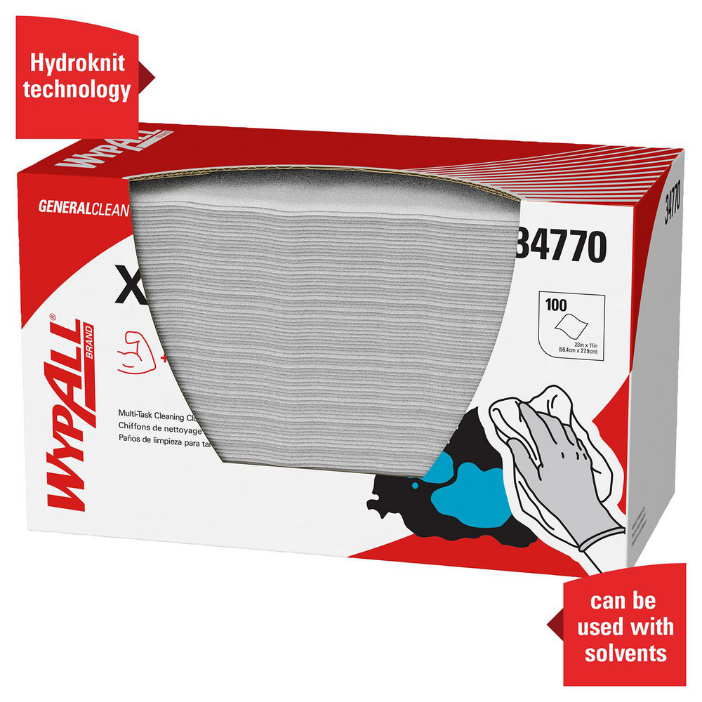 WypAll X60   Shop Towel/Industrial Wipes: Dry, 100 Ct - 34770