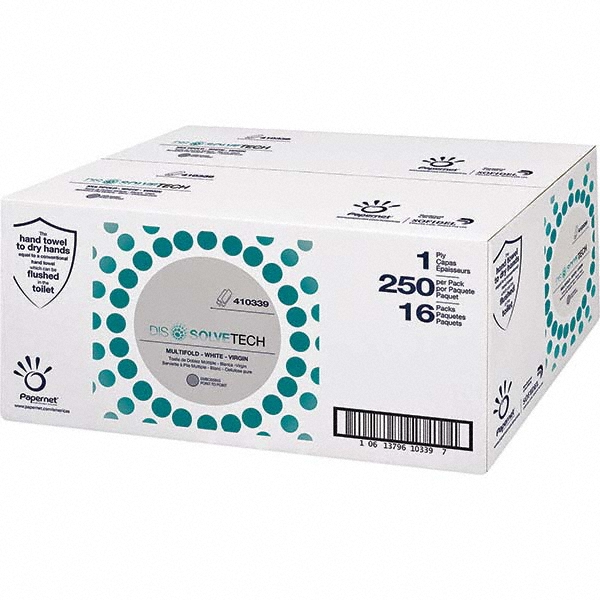 AbilityOne Paper Towels: C-Fold, 16 Rolls, 2 Ply, Recycled Fiber - 8540002910389