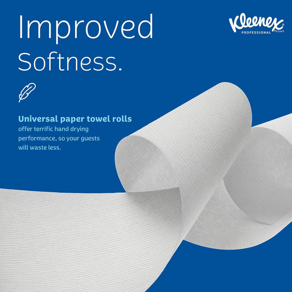 Kleenex Universal Hard Roll Paper Towels (50606), 1.75" Core, with Premium Absorbency Pockets™, White - 50606