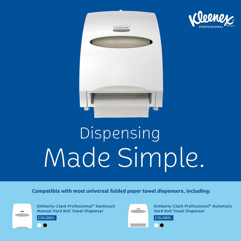 Kleenex Universal Hard Roll Paper Towels (50606), 1.75" Core, with Premium Absorbency Pockets™, White - 50606