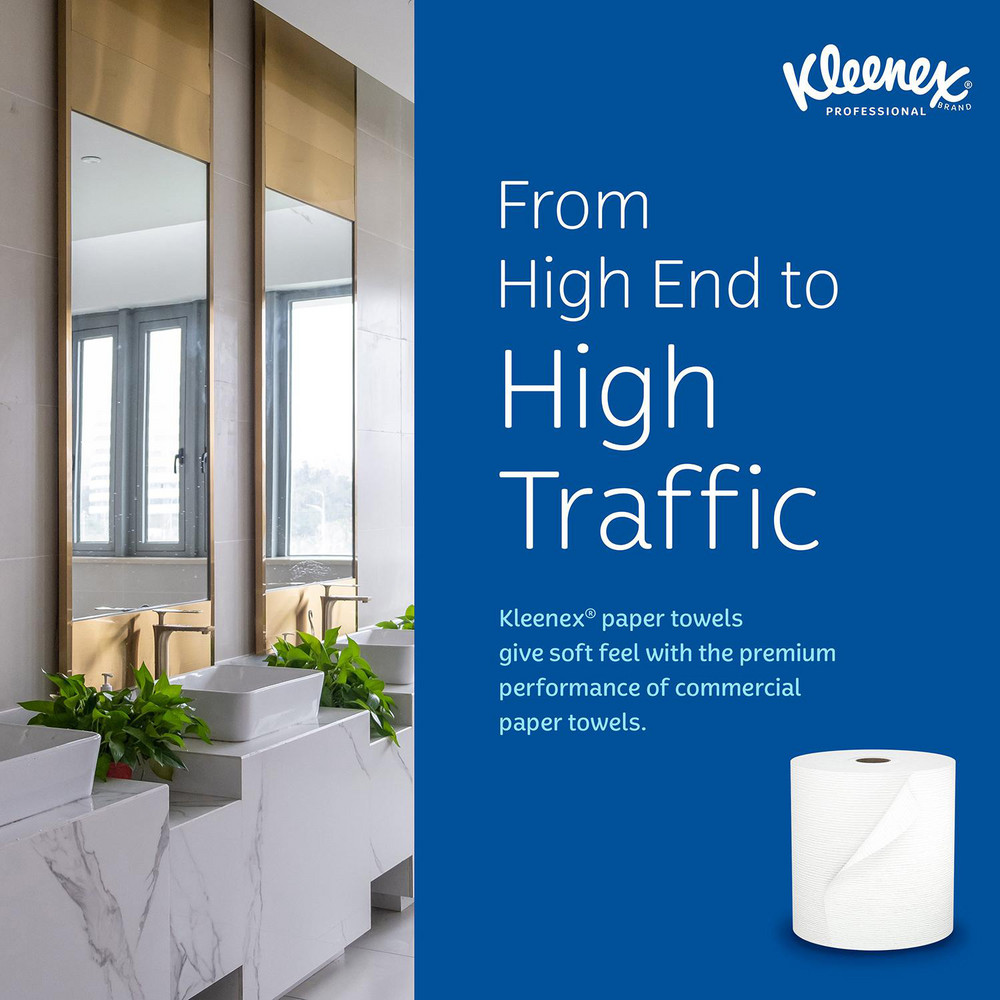 Kleenex Universal Hard Roll Paper Towels (50606), 1.75" Core, with Premium Absorbency Pockets™, White - 50606