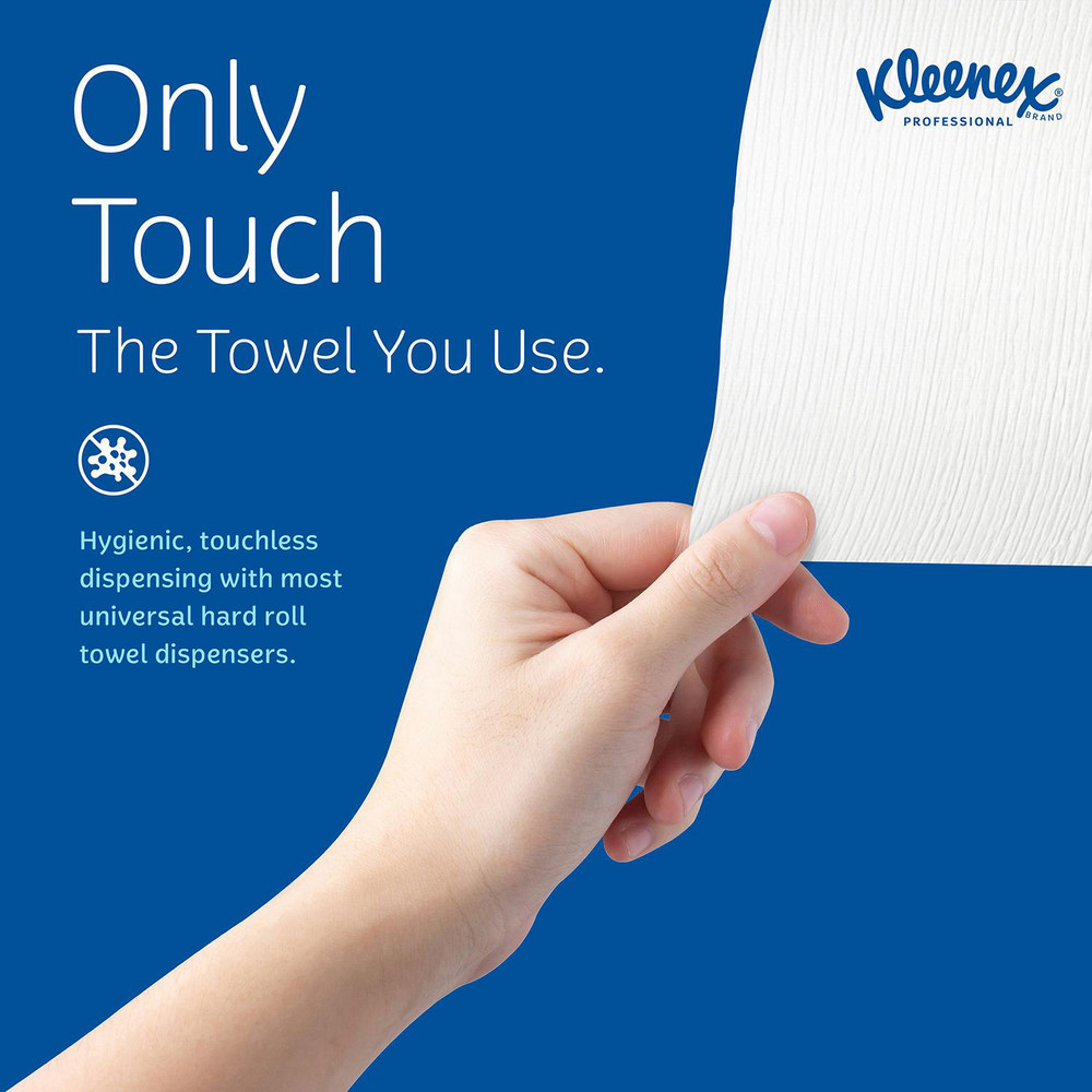 Kleenex Universal Hard Roll Paper Towels (50606), 1.75" Core, with Premium Absorbency Pockets™, White - 50606