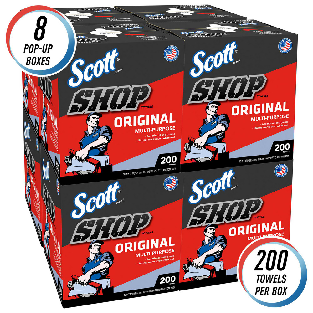 Scott Scott Shop Towels Original (75190), Blue, Pop-Up Dispenser Box - 75190
