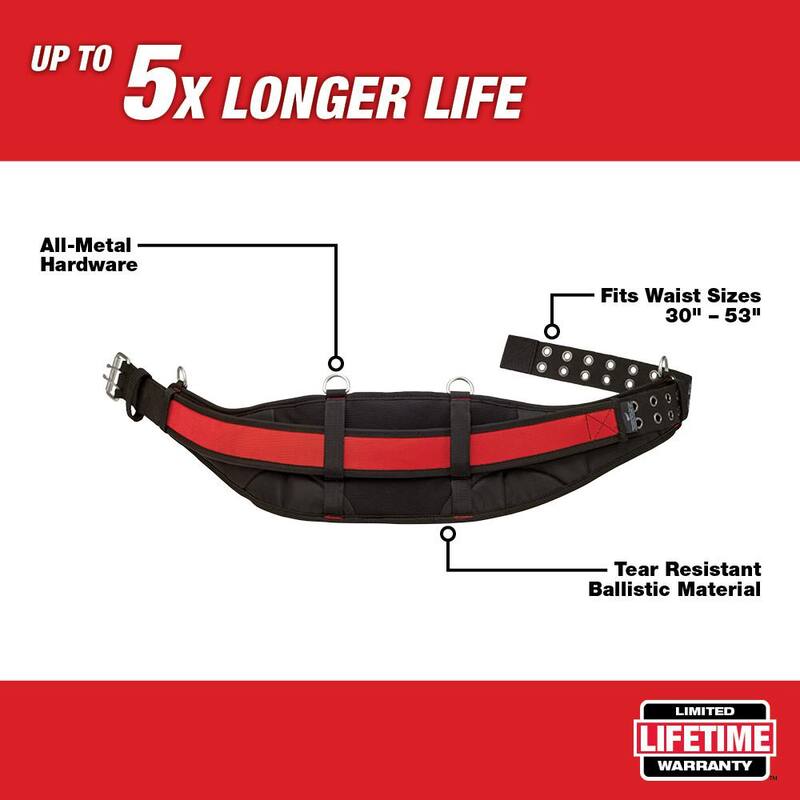 Milwaukee Padded Work Belt with 13 in. Carpenters Pouch (2-Piece) - 48-22-8140-48-22-8121