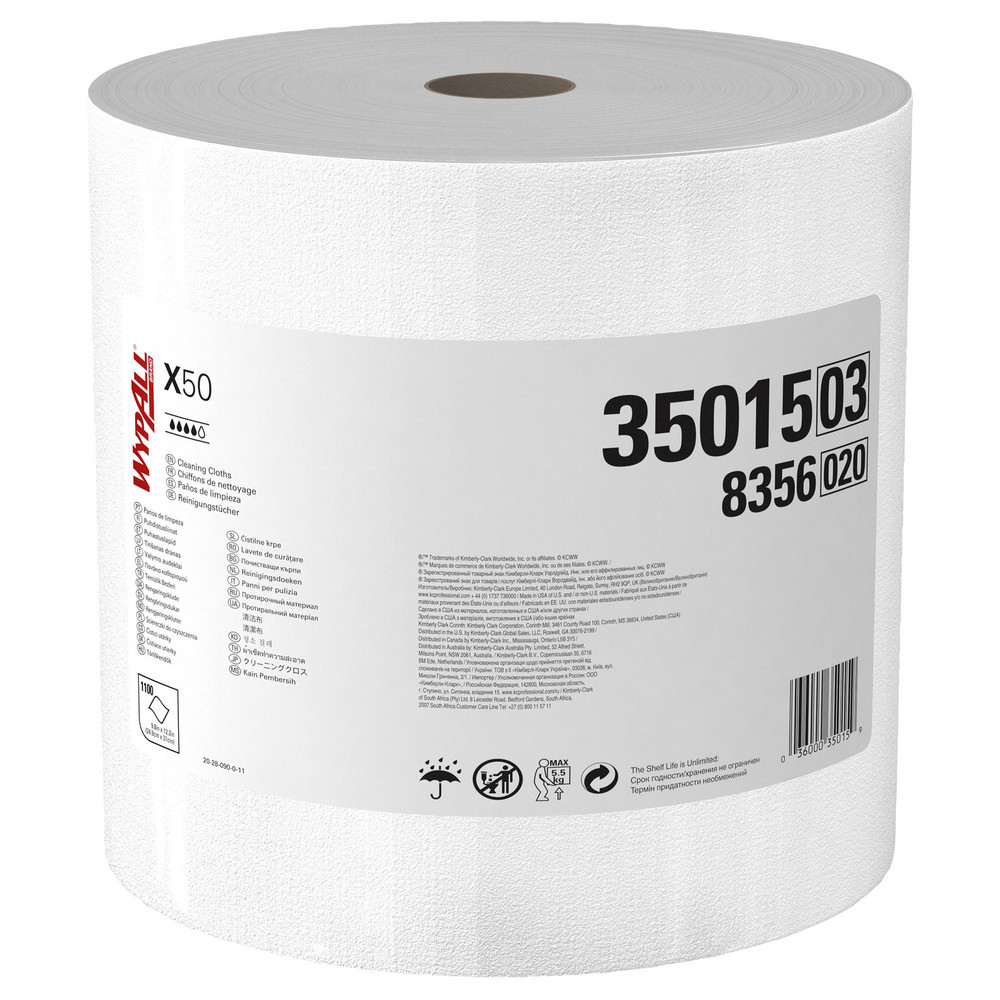WypAll GeneralClean X60 Multi-Task Cleaning Cloths, Jumbo Roll, Strong & Absorbent Towels, Blue - 34965