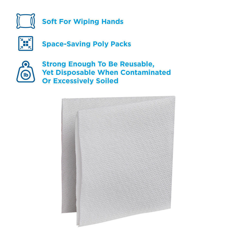 Brawny Professional Brawny Professional A400 Disposable Cleaning Towels, ¼-Fold, White - 29215