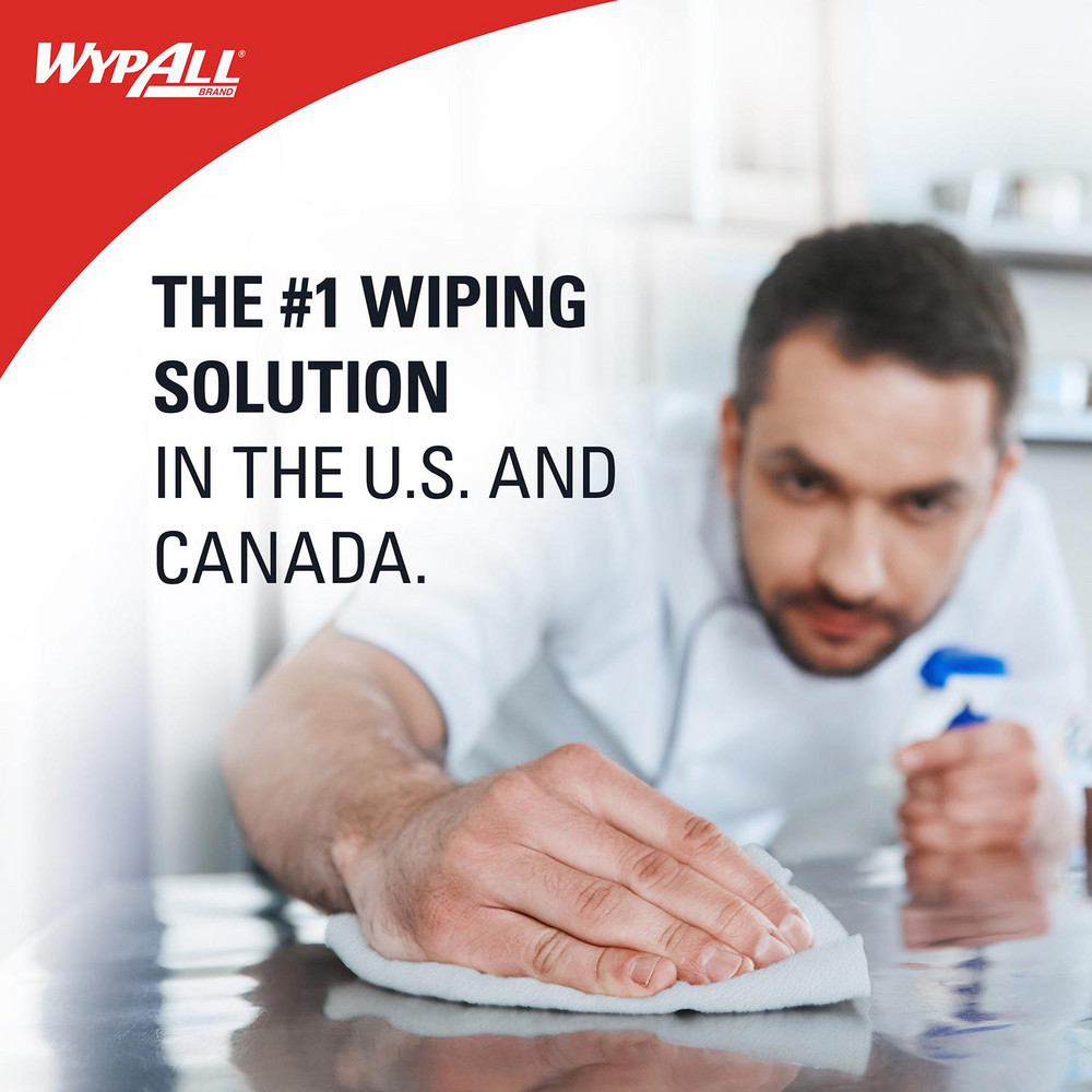 WypAll CriticalClean Heavy Duty Foodservice Cloths, Quarterfold Towels, Red - 51634