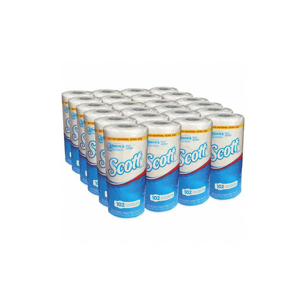 Scott Kitchen Paper Towels with Quick Absorbing Ridges, White, Perforated Standard Paper Towel Rolls - 47031