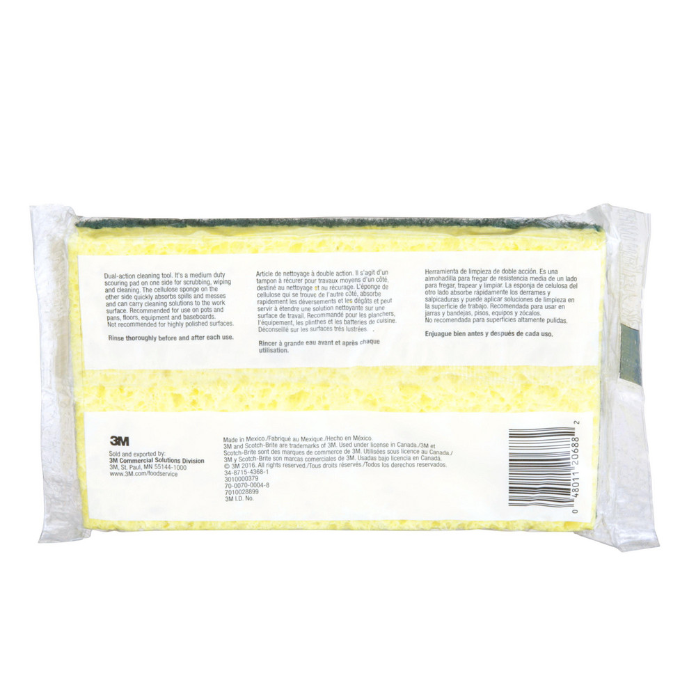 Scotch-Brite Scotch-Brite™ Medium Duty Scrub Sponge 74, 6.1 in x 3.6 in x 0.7 in - 7010028899
