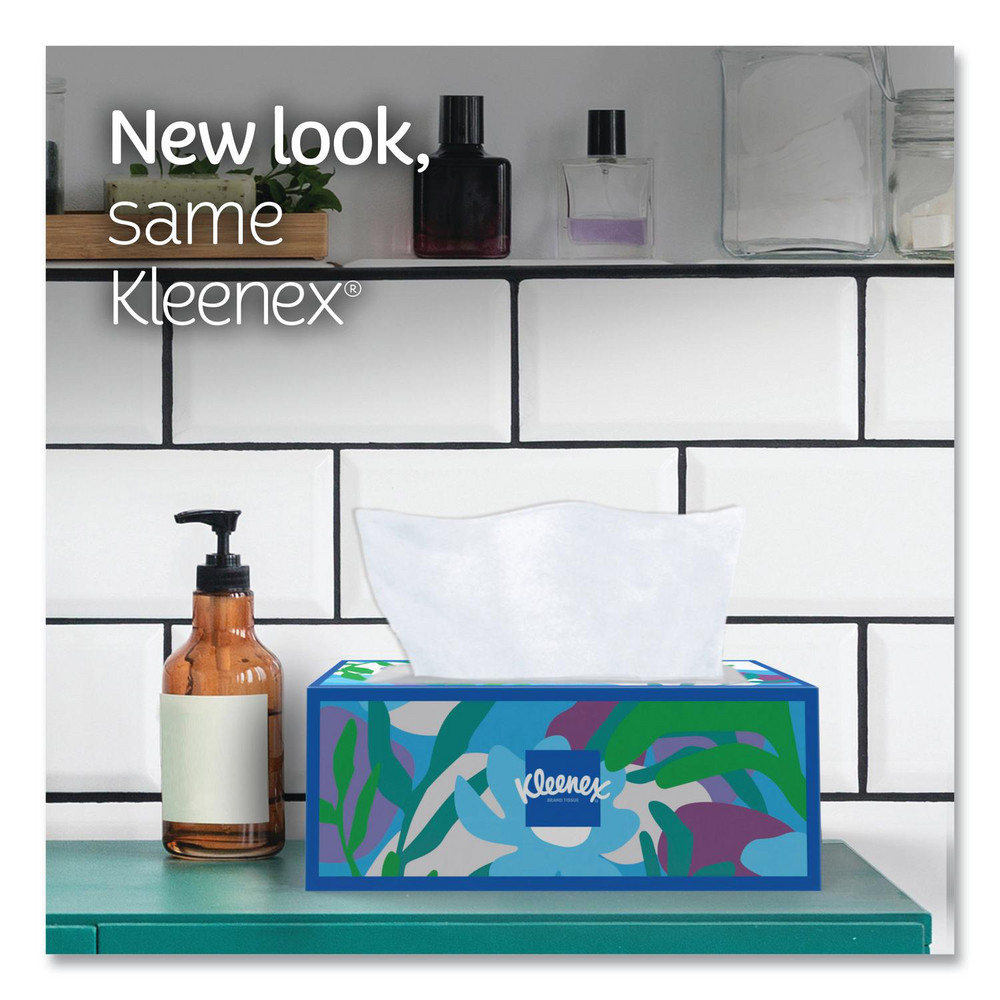 Kleenex Trusted Care Facial Tissue, 2-Ply, White, 160 Sheets/Box, 3 Boxes/Pack, 12 Packs/Carton - KCM54303